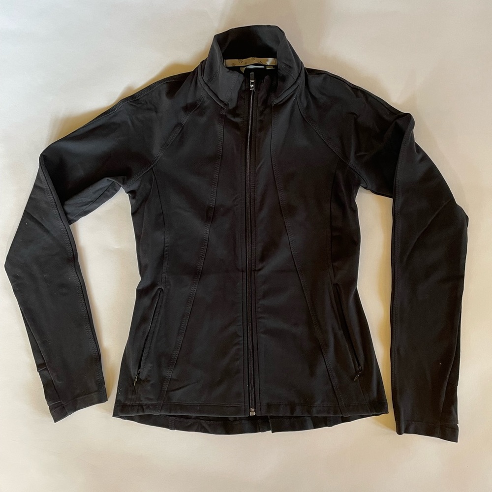 Athleta zip-front jacket. Black. Size XS.